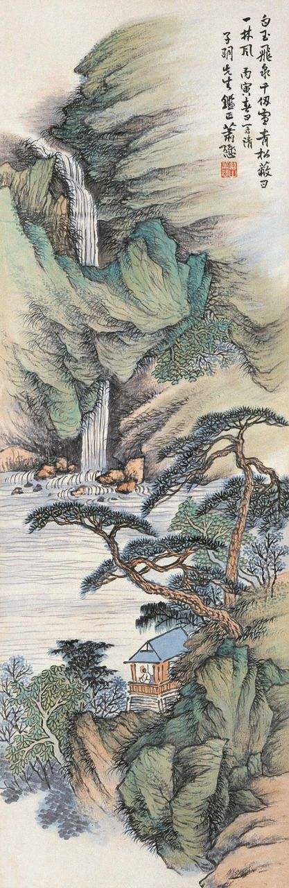 萧愻，萧愻山水拍卖画价格