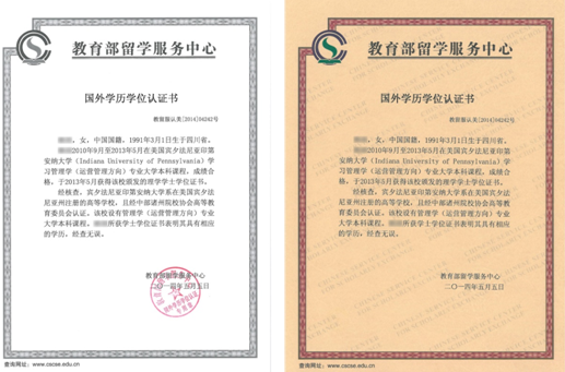 留学证书，留学证书编号12位