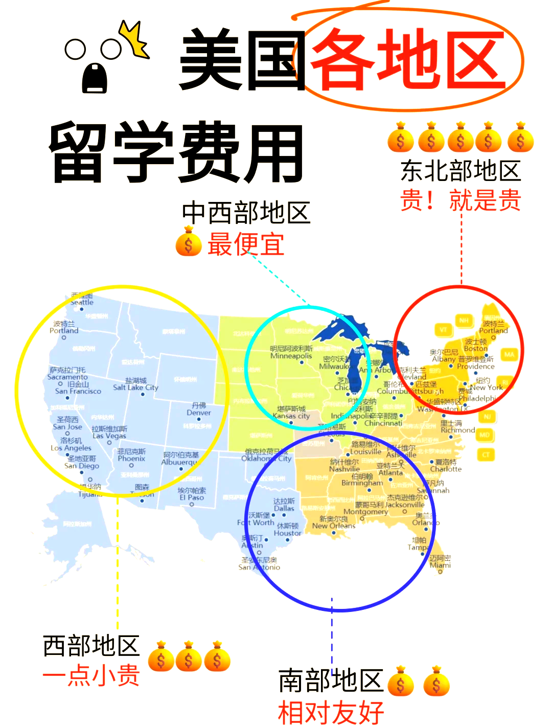 美国留学两年费用，美国留学一年的学费多少