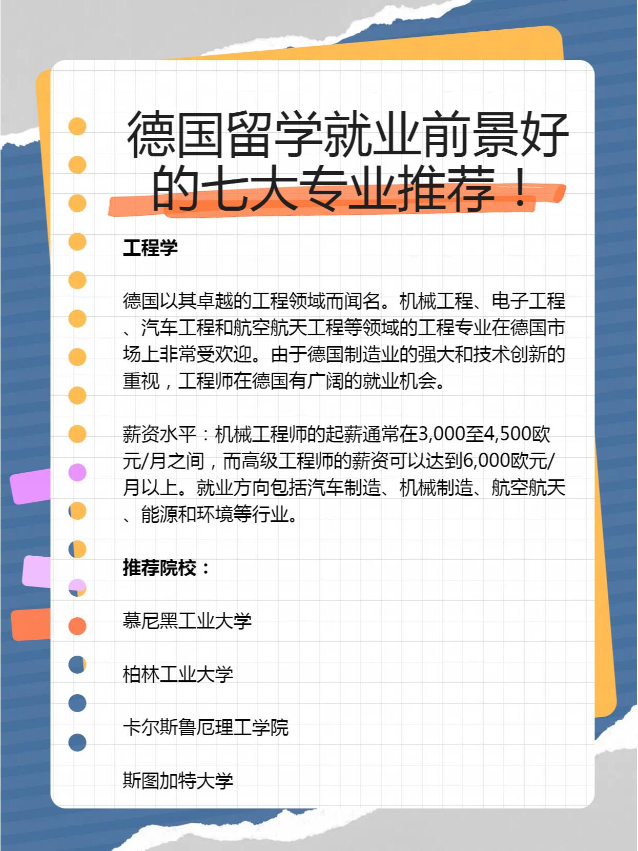 德国留学的专业，德国留学专业匹配度