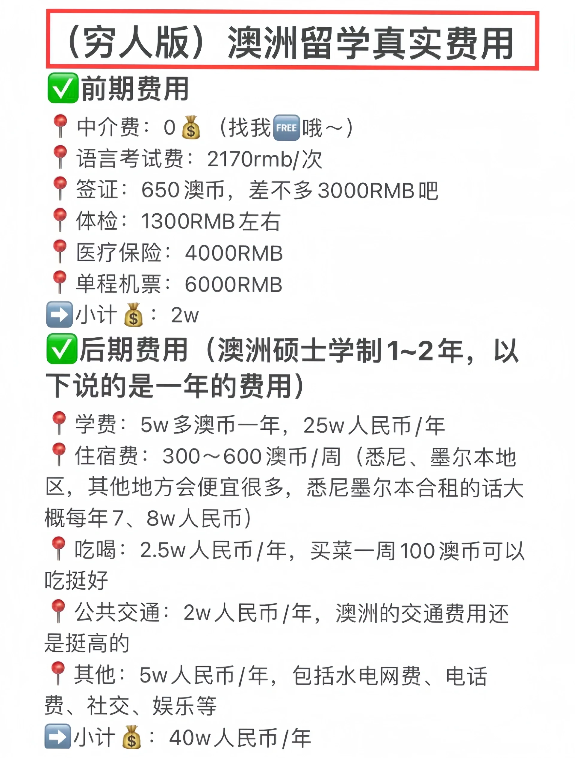 澳大利亚留学费用，三种人不建议出国留学